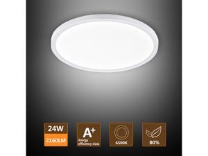 LED Ceiling Light, Ouyulong 24W 2160LM 6500K 0.9 Inch Thickness Round Non-dimmable Ceiling Light Fixture for Kitchen, Bedroom, Living Room, Hallway, Basement, Office and More(Cool White) LED Ceiling Light, Ouyulong 24W 2160LM 6500K 0.9 Inch Thickness Round Non-dimmable Ceiling Light Fixture for Kitchen, Bedroom, Living Room, Hallway, Basement, Office and More(Cool White)