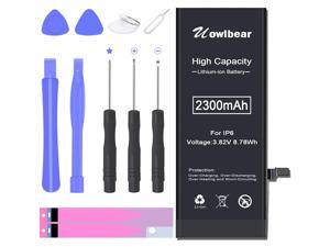 uowlbear 2300mAh Replacement Ip6 Battery for iPhone 6 A1586 A1589 A1549 with Complete Replacement Kits - High Capacity uowlbear 2300mAh Replacement Ip6 Battery for iPhone 6 A1586 A1589 A1549 with Complete Replacement Kits - High Capacity