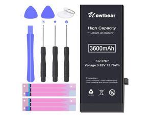 uowlbear 3600mAh Battery for iPhone 8 Plus A1898 A1897 A1864 with Complete Replacement Kits and Adhesive Strips -0 Cycle High Capacity uowlbear 3600mAh Battery for iPhone 8 Plus A1898 A1897 A1864 with Complete Replacement Kits and Adhesive Strips -0 Cycle High Capacity