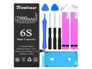 Battery for iPhone 6s uowlbear 2900mAh Replacement Battery for iPhone A1688 A1633 A1700 with Complete Replacement Kits Two Set Adhesive Strips and Seal High Capacity 3 Year Warranty