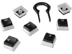 HyperX Pudding Keycaps - Double Shot PBT Keycap Set with Translucent Layer, for Mechanical Keyboards, Full 104 Key Set, OEM Profile, English (US) Layout - Black HyperX Pudding Keycaps - Double Shot PBT Keycap Set with Translucent Layer, for Mechanical Keyboards, Full 104 Key Set, OEM Profile, English (US) Layout - Black