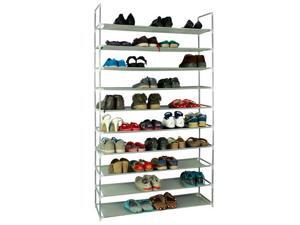 100cm Ultra Large Capacity 10 Layers Non-woven Fabrics & Steel Shoe Rack Gray 100cm Ultra Large Capacity 10 Layers Non-woven Fabrics & Steel Shoe Rack Gray