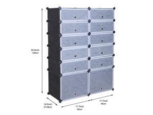12-Cube DIY Shoe Rack Modular Organizer Plastic Cabinet 6 Tier Modular closet cabinet with Doors 12-Cube DIY Shoe Rack Modular Organizer Plastic Cabinet 6 Tier Modular closet cabinet with Doors