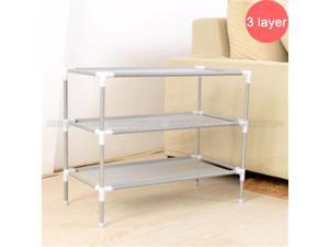 Simple Assembly 3 Tiers Non-woven Fabric Shoe Rack Gray Simple Assembly 3 Tiers Non-woven Fabric Shoe Rack Gray