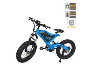 AOSTIRMOTOR Electric Mountain Bike 20" 4.0 inch Fat Tire Ebike, 500W motor, 48V 10AH Removable Lithium Battery, Electric Bicycle for Adults S18-M(Blue) AOSTIRMOTOR Electric Mountain Bike 20" 4.0 inch Fat Tire Ebike, 500W motor, 48V 10AH Removable Lithium Battery, Electric Bicycle for Adults S18-M(Blue)