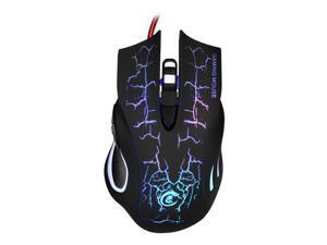 Wired Gaming Mouse,1 x Wheel USB 2.0/2.4GHz wire mice,3 DPI (2400/3200/5500), 6 Buttons for Windows 7/8/10/Vista/ ME/ Mac OS  (Black)