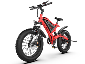 AOSTIRMOTOR S18-MINI Electric Mountain Bike, 26" * 4" Fat Tire , 500W motor, 48V 15AH Removable Lithium Battery, Shimano 7-Speed, Up to 30 Mile (Red)
