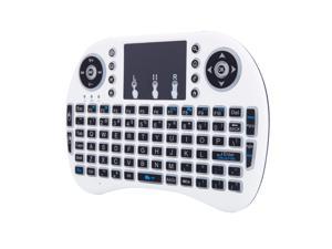 AOSTIRMOTOR Mini Wireless Keyboard with Special Three Colors LED Backlight, Mini Keyboard with Built-in Touchpad, for Windows 2000/Windows XP/Windows Vista,WindowsCE,Windows 7/Linux