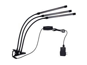Zx-qgp-30w dimmable three tube clip plant lamp full spectrum warm white 3000K 60led black