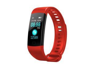 Y5 Bluetooth Sport Smart watch,Heart Rate Monitor Fitness Watch Sport Digital Watch with Step Counter Sleep Tracker Call SMS SNS Notice,Smart Watch for Men Women Kids,Waterproof,Red