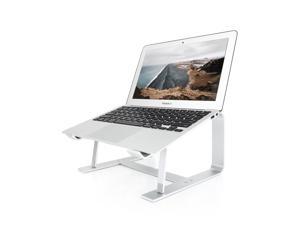 Laptop Stand, Computer Stand for Laptop, Aluminium Laptop Riser, Ergonomic Laptop Holder Compatible with MacBook Air Pro, Dell XPS, More 10-17 Inch Laptops Work from Home-Sliver