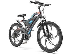 AOSTIRMOTOR S05-1 26 Inch Adult Electric Bike, with 500W Motor, Maximum Speed 28 MPH ,with Front and Rear Lights and Removable 48V 15Ah Lithium Battery