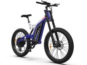 AOSTIRMOTOR S17-1500W Electric Bicycle with 1500W Motor, 26" * 3" Fat Tire, 48V 20AH Removable Lithium Battery, Shimano 7-Speed, Dual Shock Absorber for Adults, Up To 30MPH