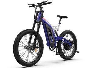 AOSTIRMOTOR S17-1500W Electric Bike with 1500W Motor, 26" * 3" Fat Tire, 48V 20AH Removable Lithium Battery, Shimano 7-Speed, Dual Shock Absorber for Adults, Up To 30MPH