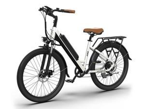 AOSTIRMOTOR G350 350W Commuter Electric Bike for Adults, 26" * 2.1" tire, with 36V 10AH Removable Battery ,7 Speed Gear and Front Fork Suspension, Max load 260 LB