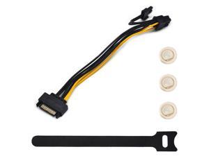 Kozyfox Sata to 8 Pin 6+2 Pin PCI-E Graphics Video Card Power Cable Adapter Come with DIY Kit (3 x Static Free Finger Cots & 1 x Reusable Cable Ties), Male to Male, 8 Inches 1 Pack Kozyfox Sata to 8 Pin 6+2 Pin PCI-E Graphics Video Card Power Cable Adapter Come with DIY Kit (3 x Static Free Finger Cots & 1 x Reusable Cable Ties), Male to Male, 8 Inches 1 Pack