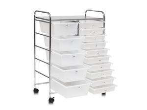 15 Drawers Rolling Storage Cart Organizer-clear 15 Drawers Rolling Storage Cart Organizer-clear