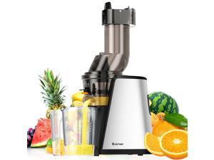 Slow Stainless Steel Wide Chute Masticating Juicer Cold Press Extractor Slow Stainless Steel Wide Chute Masticating Juicer Cold Press Extractor