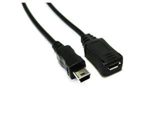 25cm USB 2.0 Mini B 5-Pin male to Micro female Adapter cable 25cm with braided shield,0.25m 25cm USB 2.0 Mini B 5-Pin male to Micro female Adapter cable 25cm with braided shield,0.25m