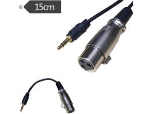 3.5mm 1/8" male to 3Pin XLR female stereo audio mixer amp cable 0.15m,As picture 3.5mm 1/8" male to 3Pin XLR female stereo audio mixer amp cable 0.15m,As picture