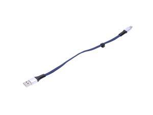 USB to Micro-USB Short Flat Charging Cable with Metal Connector for Android Device and Power Bank Charge (0.65 ft /0.2 m),Blue,20m USB to Micro-USB Short Flat Charging Cable with Metal Connector for Android Device and Power Bank Charge (0.65 ft /0.2 m),Blue,20m