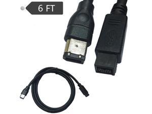 Black IEEE 1394 Firewire 800 to Firewire 400 Cable, 9 Pin/6 Pin Male / Male 6 FT,As picture Black IEEE 1394 Firewire 800 to Firewire 400 Cable, 9 Pin/6 Pin Male / Male 6 FT,As picture