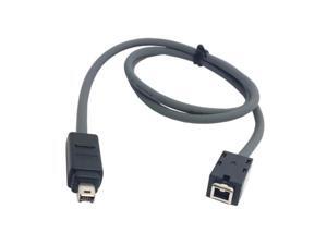 The Firewire 400 IEEE 1394 1394A 4Pin Male to Female Extension Cable Lead 50cm,Black,As picture The Firewire 400 IEEE 1394 1394A 4Pin Male to Female Extension Cable Lead 50cm,Black,As picture