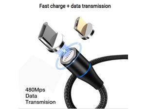 2-In-1 USB to Android Micro- USB Type-C netic Fast Charging Data Sync Cable,Black 2-In-1 USB to Android Micro- USB Type-C netic Fast Charging Data Sync Cable,Black