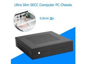E-T3 Mini-ITX Case Ultra Slim 0.8mm SECC Desktop Computer PC Chassis Support Wall Mount for Mini-ITX motherboard within 17x17cm E-T3 Mini-ITX Case Ultra Slim 0.8mm SECC Desktop Computer PC Chassis Support Wall Mount for Mini-ITX motherboard within 17x17cm