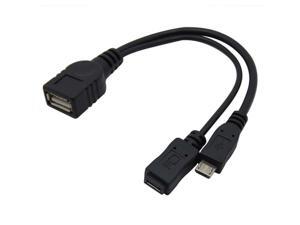 2 In 1 OTG Micro USB to USB/OTG cable Host Power Y Splitter USB Adapter to Micro 5 Pin Male Female Cable Micro USB OTG Cable,Black 2 In 1 OTG Micro USB to USB/OTG cable Host Power Y Splitter USB Adapter to Micro 5 Pin Male Female Cable Micro USB OTG Cable,Black
