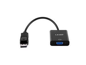LESHP Black 1080P DP Display Port to VGA Adapter Converter DP to VGA Adapter Male to Female Connector,25cm LESHP Black 1080P DP Display Port to VGA Adapter Converter DP to VGA Adapter Male to Female Connector,25cm