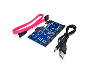 SATA 1 to 5 Ports Hub PM Router SATA Port Multiplier Riser Card Splitter Storage Hard Disk Adapter Converter JMB321,None SATA 1 to 5 Ports Hub PM Router SATA Port Multiplier Riser Card Splitter Storage Hard Disk Adapter Converter JMB321,None