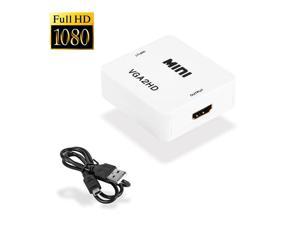 1080P VGA to HDMI-compatible Adapter Converter Connector VGA2HD With Audio Port for PC Laptop for HDTV Projector Video Box