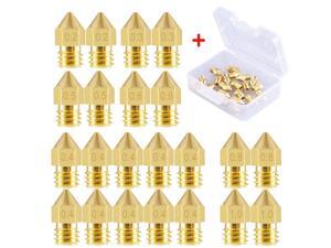 22 Pieces 3D Printer Nozzles MK8 Nozzle 0.2mm, 0.3mm, 0.4mm, 0.5mm, 0.6mm, 0.8mm, 1.0mm Extruder Print Head with Storage 22 Pieces 3D Printer Nozzles MK8 Nozzle 0.2mm, 0.3mm, 0.4mm, 0.5mm, 0.6mm, 0.8mm, 1.0mm Extruder Print Head with Storage