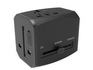 Worldwide Travel Adapter International Power Adapter with 3 USB Ports 1 Type C Port Universal All in One AC Outlet Black Worldwide Travel Adapter International Power Adapter with 3 USB Ports 1 Type C Port Universal All in One AC Outlet Black