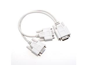 1 PC to 2 MONITORS SPLITTER CABLE FOR VGA VIDEO 1 PC to 2 MONITORS SPLITTER CABLE FOR VGA VIDEO