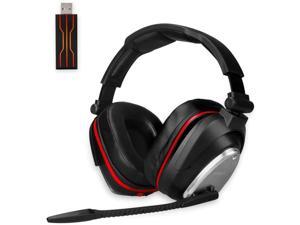 HUHD 2.4G USB Wireless Gaming Headset for PC PS4 Switch with 7.1 Surround Sound Deep Bass- Rotating Metal Ear Cups HUHD 2.4G USB Wireless Gaming Headset for PC PS4 Switch with 7.1 Surround Sound Deep Bass- Rotating Metal Ear Cups