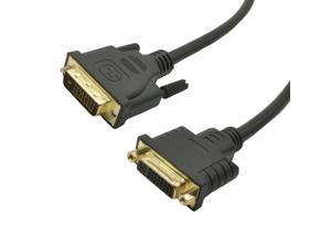 DVI Male to Female Extension Cable full 25 Pin DVI-D 24+1 for Monitor 0.5M