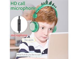 Stereo Multifunction Dinosaur Headphones 3.5mm Jack For Computer Gift Built-in Microphone Foldable Portable Universal Music