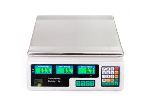 88Lb Digital Weight Scale Price Computing Retail Food Meat Scales 40kg US Plug