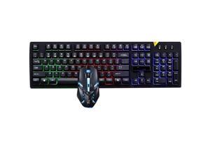ZGB G20 Gaming Keyboard Mouse Combo,1600 DPI Professional Wired RGB Backlight Mechanical Feel Suspension Keyboard + Optical Mouse Kit for Laptop, PC