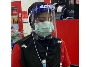 Protective Film Protect Eyes and Mouth Full Face Protective Shield Adjustable Anti-saliva