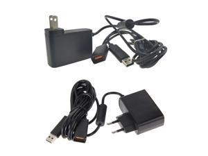 For Xbox 360 EU/US Plug 110-240V AC Adapter Power Supply Cord USB Converter Cable Portable 1-to-2 Power Adapter for Xbox 360 For Xbox 360 EU/US Plug 110-240V AC Adapter Power Supply Cord USB Converter Cable Portable 1-to-2 Power Adapter for Xbox 360
