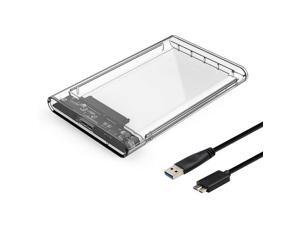 SSD External Hard Drive Enclosure 2.5 inch SATA to USB3.0 Clear Portable Hard Drive Case Transparent Compatible for Windows SSD External Hard Drive Enclosure 2.5 inch SATA to USB3.0 Clear Portable Hard Drive Case Transparent Compatible for Windows