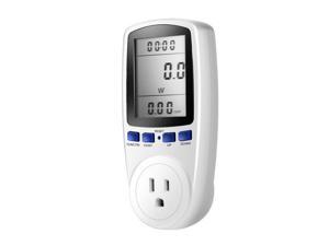 LCD Display Electricity Usage Power Meter Socket Energy Watt Volt Amps Wattage KWH Consumption Analyzer Monitor Outlet--with Backlight AC110V~130V US Plug LCD Display Electricity Usage Power Meter Socket Energy Watt Volt Amps Wattage KWH Consumption Analyzer Monitor Outlet--with Backlight AC110V~130V US Plug