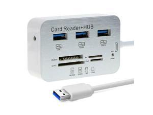 7-in-1 3 Port USB 3.0 Hub Support MS SD M2 TF Memory Card Reader 5Gbps SD to USB Adapter for Computer Laptop 7-in-1 3 Port USB 3.0 Hub Support MS SD M2 TF Memory Card Reader 5Gbps SD to USB Adapter for Computer Laptop