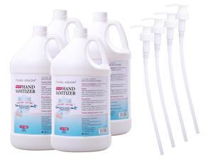 YOUNG VISION Hand Sanitizer Gel Gallon Size: 4 Pack of 1 Gallon(128 oz), With a Pump for Per Gallon, 70% Alcohol Based , Rinse-free, 4 Gallons Total