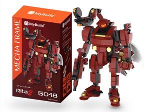 MyBuild Mecha Frame Rita 2 Sci-Fi Series Mech Suit Red Robot Blocks Cabin Fit for a Minifig Great Articulation Action Figure Bricks Building Toy Set Compatible with other Major Brands