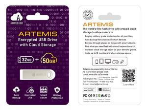 Amaryllo Artemis 2in1 50GB Cloud Storage  32GB USB 20 Flash Drive with Auto Backup USB Stick Thumb Drive Memory Stick