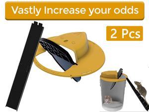 2 Piece Slide Bucket Lid Mouse/Rat Trap with Ramp, Auto Reset Multi Catch for Indoor Outdoor, Compatible 5 Gallon Bucket, Mouse Trap Compatible, Humane or Lethal Bucket Trap No See Kill 2 Piece Slide Bucket Lid Mouse/Rat Trap with Ramp, Auto Reset Multi Catch for Indoor Outdoor, Compatible 5 Gallon Bucket, Mouse Trap Compatible, Humane or Lethal Bucket Trap No See Kill